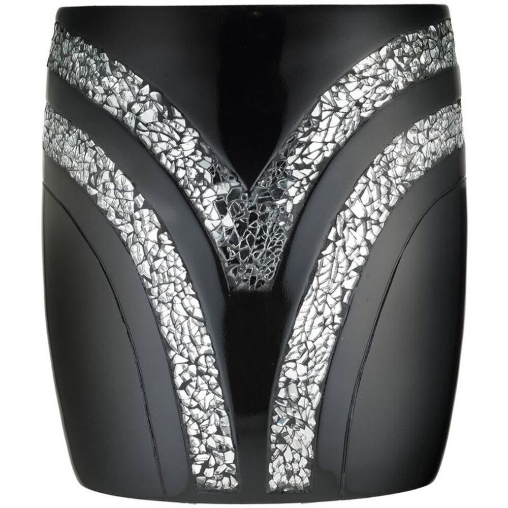 Popular Bath Sinatra Black Collection Bathroom Waste Basket